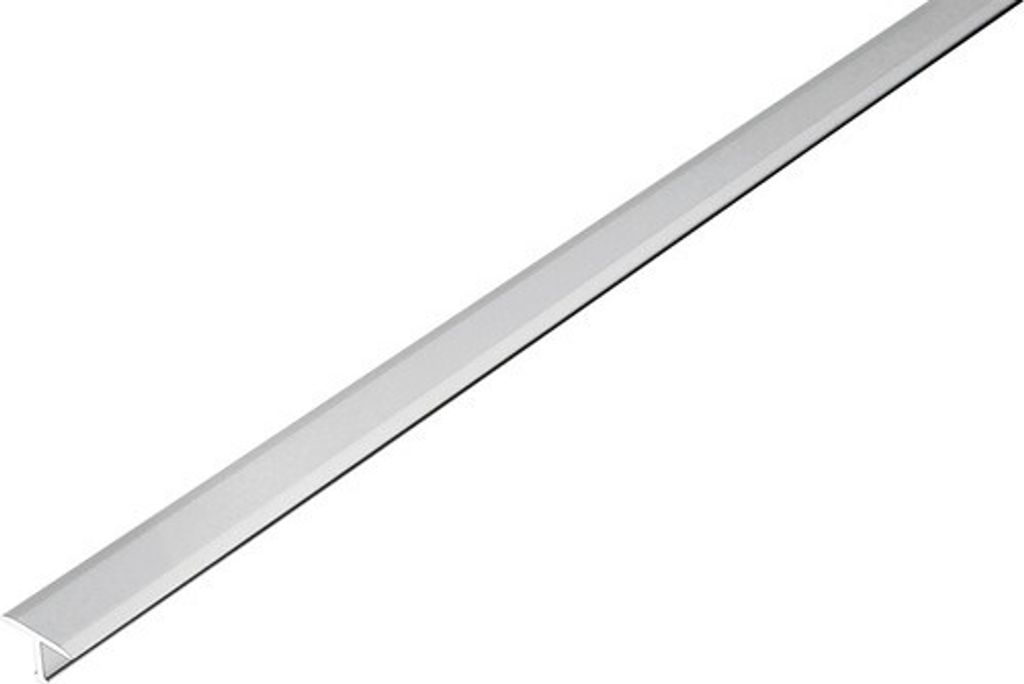 Trenn- und Abdeckprofil Dural T-Floor Aluminium Länge 100 cm Höhe 8 mm Sichtfläche 14 mm silber