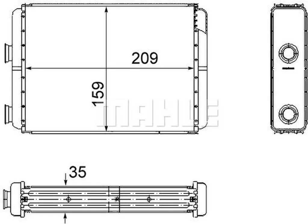 Radiateur de chauffage habitacle AH 60 000S pour FIAT PUNTO série 188