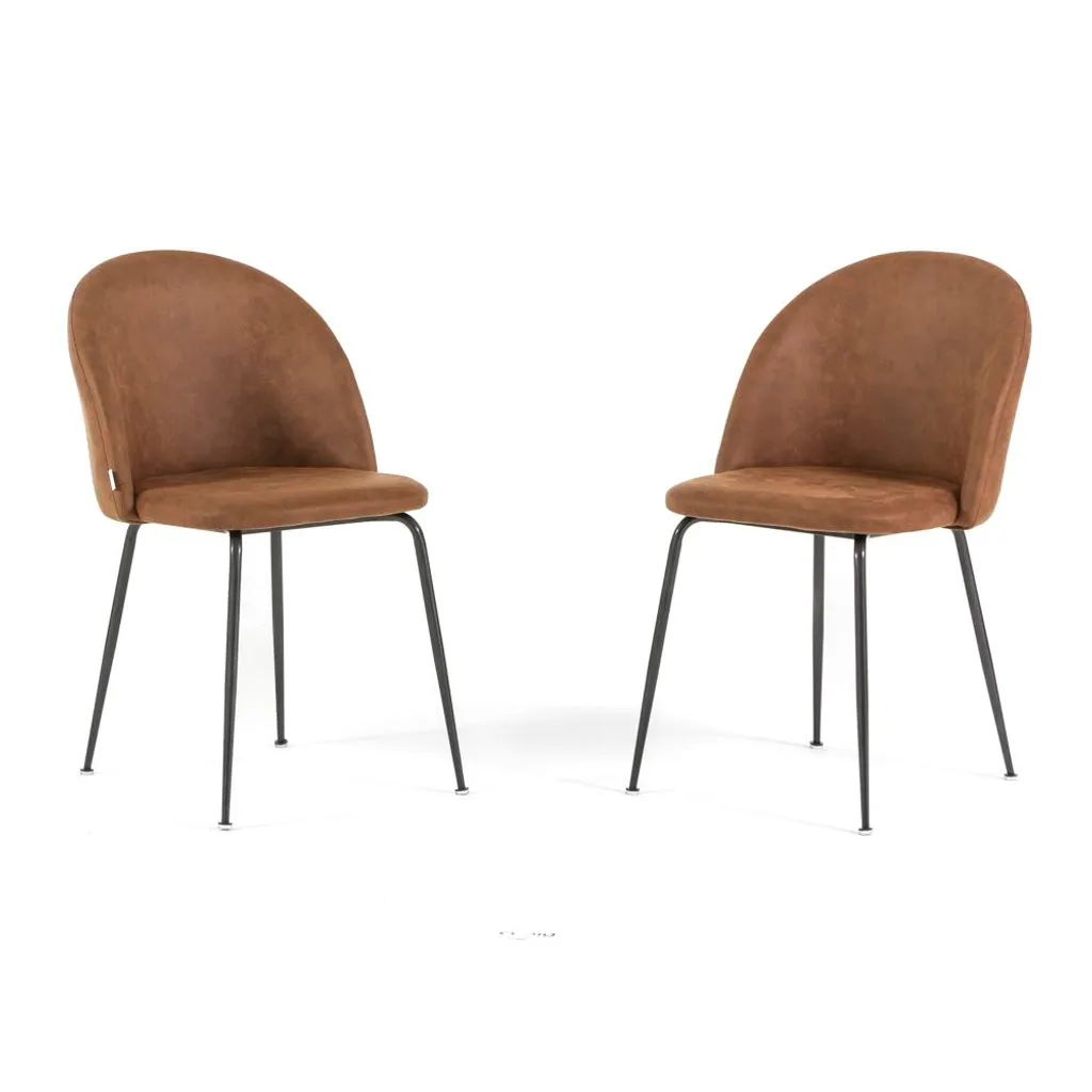 Chaises modernes de cuisine rembourrées avec pieds en métal SARA