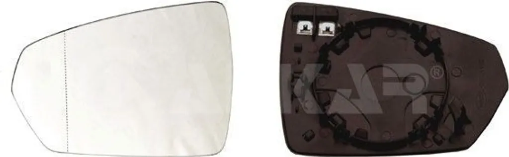 Miroir de rétroviseur gauche ALKAR 6471744 pour VW Polo et Audi A1 GB