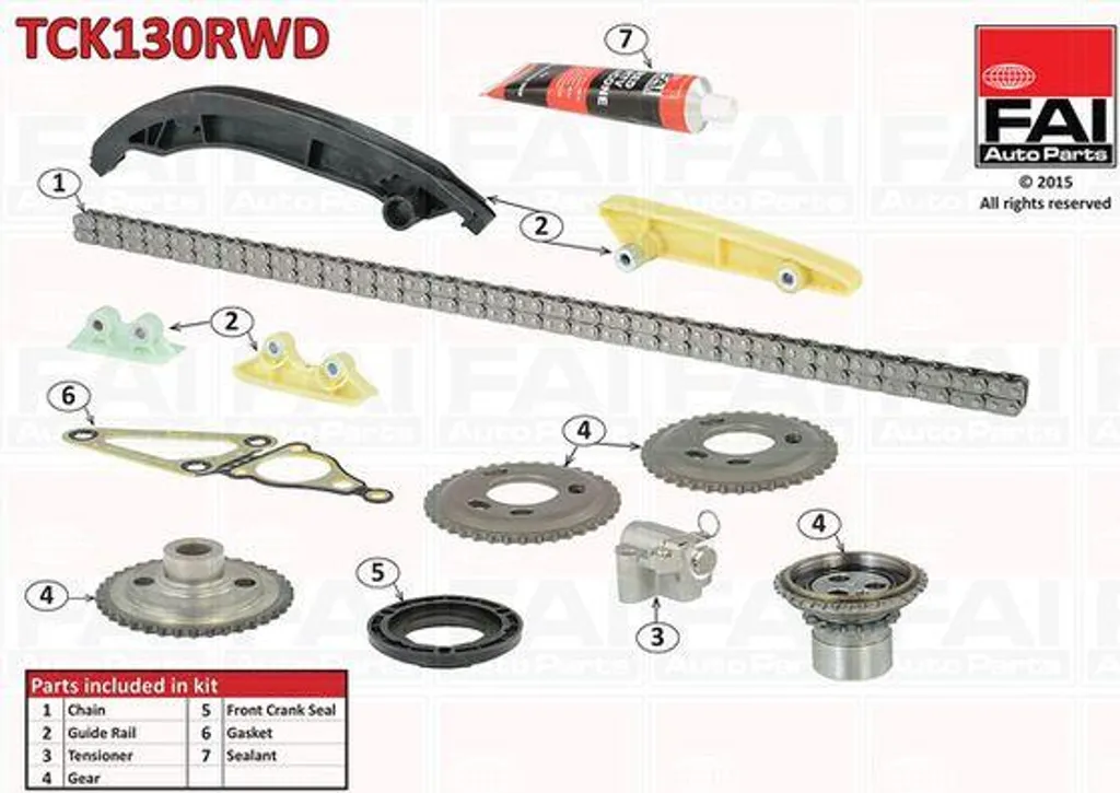 Kit Chaîne de Distribution FAI TCK130RWD OE 1704089 Ranger Transit