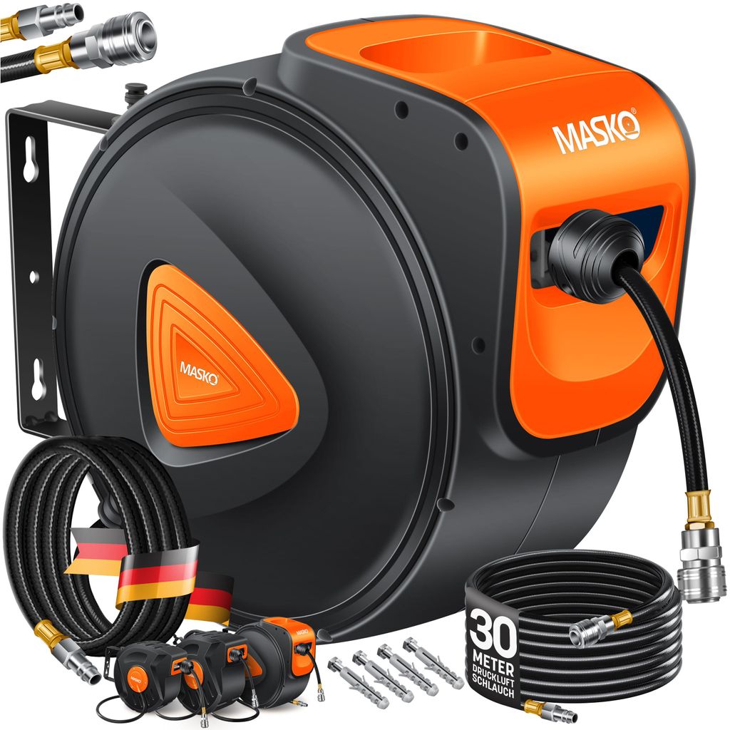 MASKO® Automatik Druckluftschlauch Aufroller 1/4", 180° Produktbild 