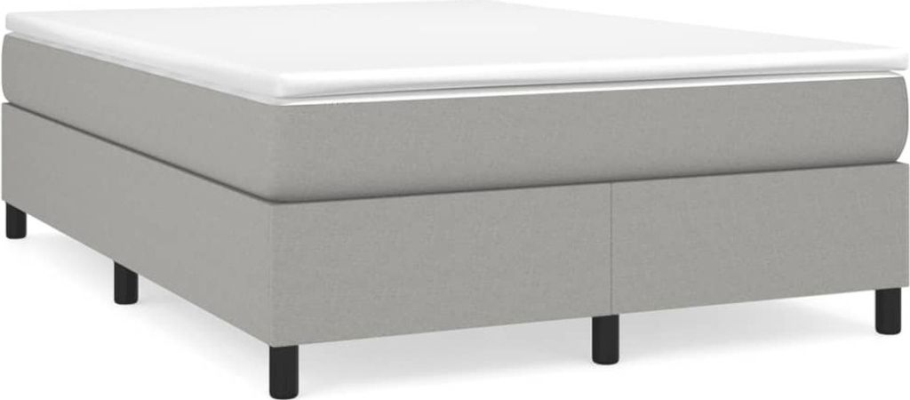 "2026 Aktion"Boxspringbettgestell - CLORIS - Doppelbett - Robust und langlebig - Hellgrau 140x200 cm - Einfache Montage - Stoff - DEMöbel6872388