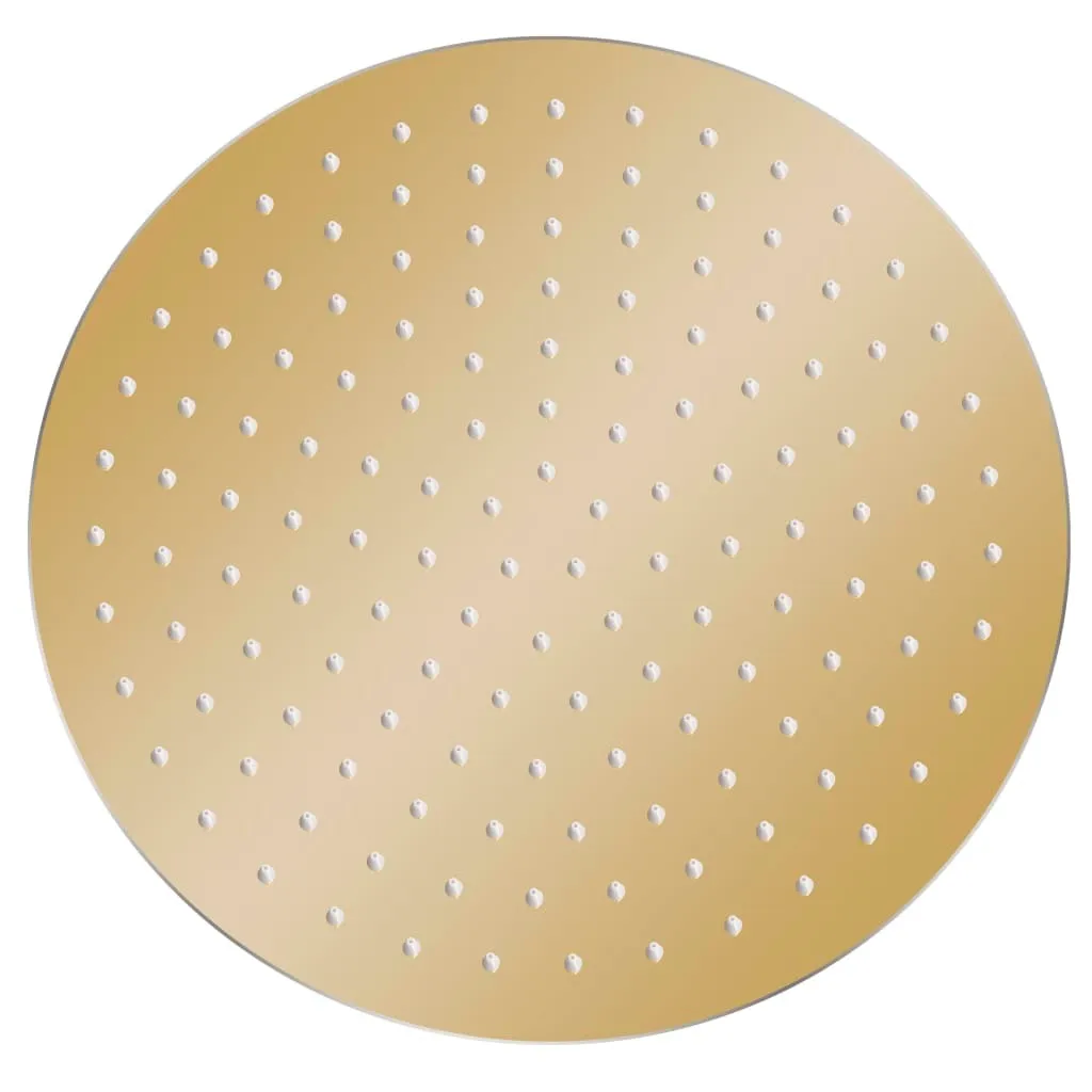 Soffione Rotondo Golden 30cm vidaXL | Design Minimalista in Acciaio