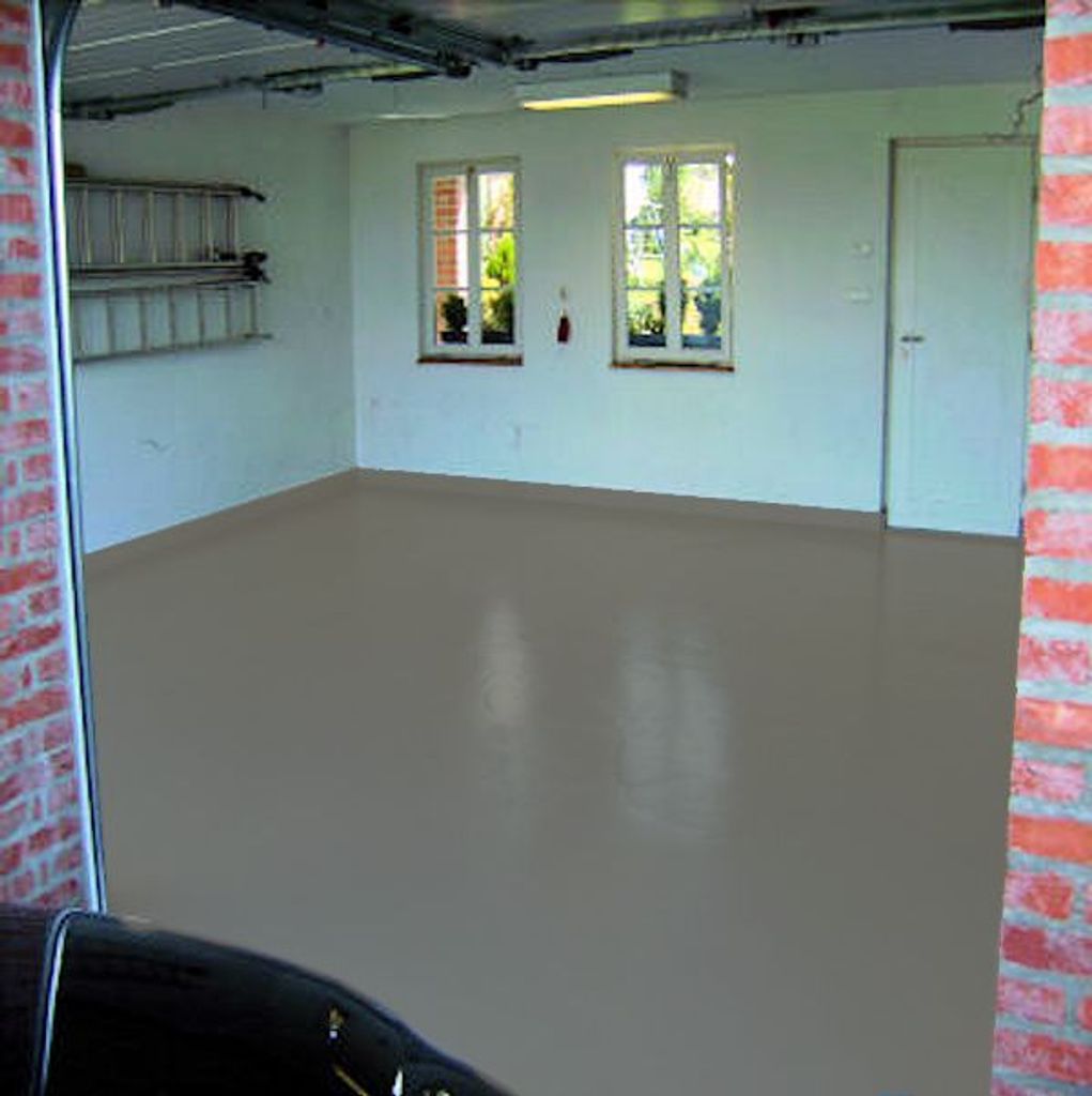2k-Bodenbeschichtung Betonfarbe Garage Betonbeschichtung RAL 7006 Beigegrau
