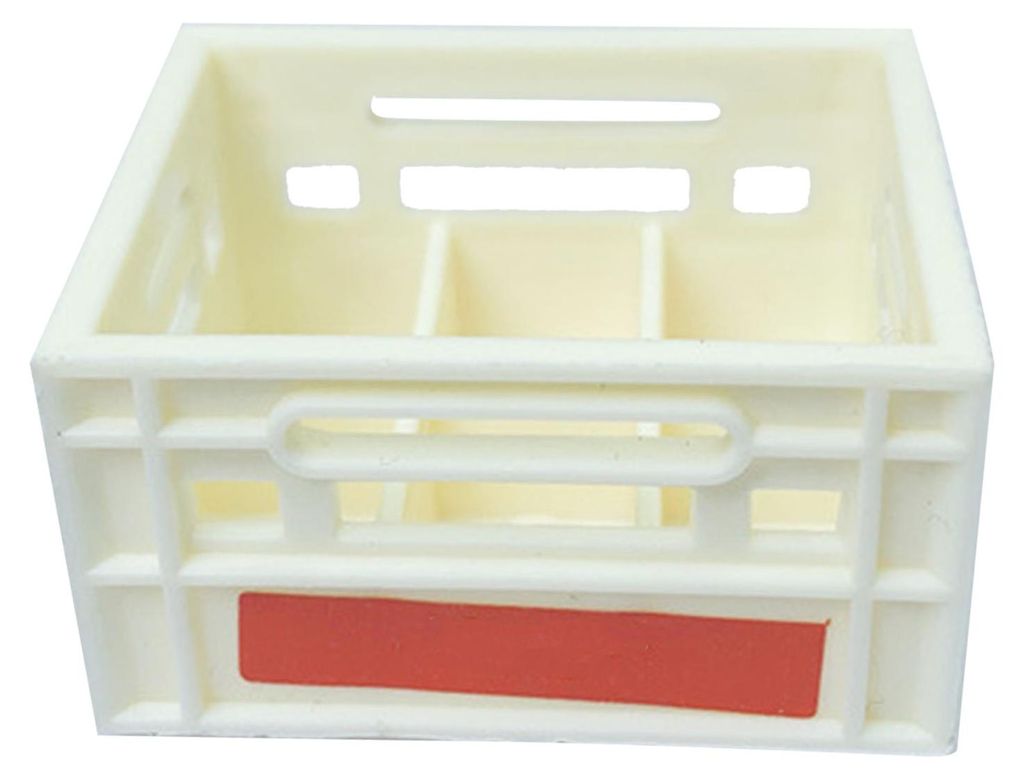 Miniatur-Bierkorb-Modell, Kunststoff-Puppenhaus-Box, leichte künstliche Mini-Hüllen, Heimbar-Dekoration, Beige