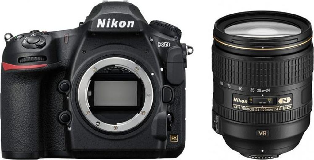 Nikon D850 + AF-S 24-120 mm 1:4G ED VR, 45,7 MP, 8256 x Produktbild 