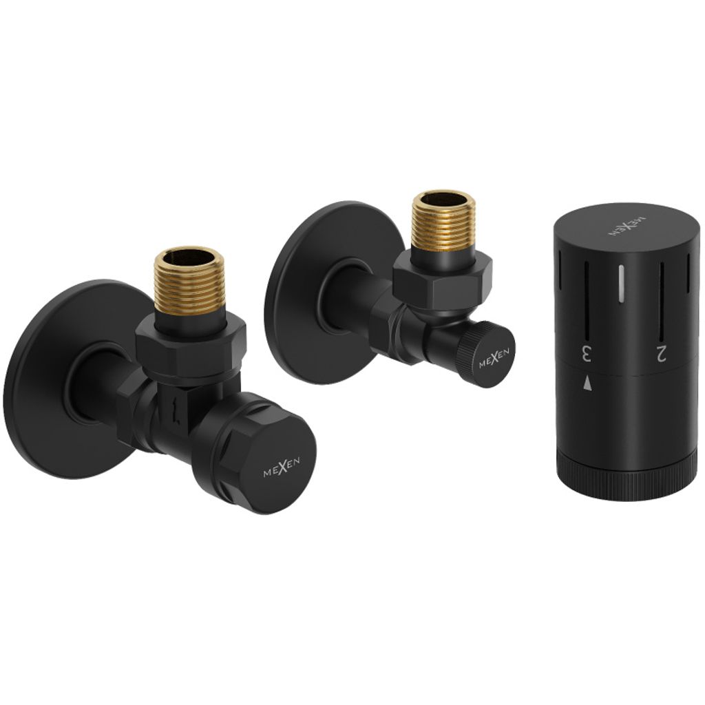 Mexen G05 Thermostat-Set, Eckform mit Rosette R, Anthrazit - W901-958-904-66