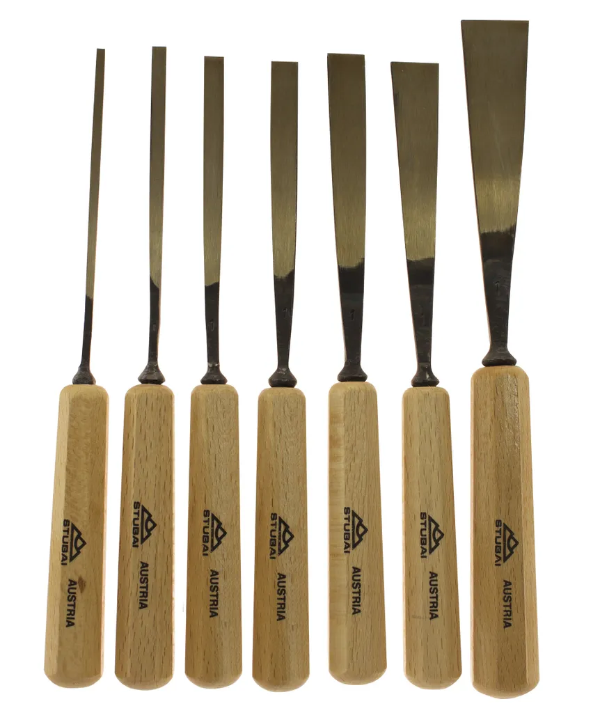 STUBAI Jeu de fers de crosse 14 pcs avec manche en bois pour armurier