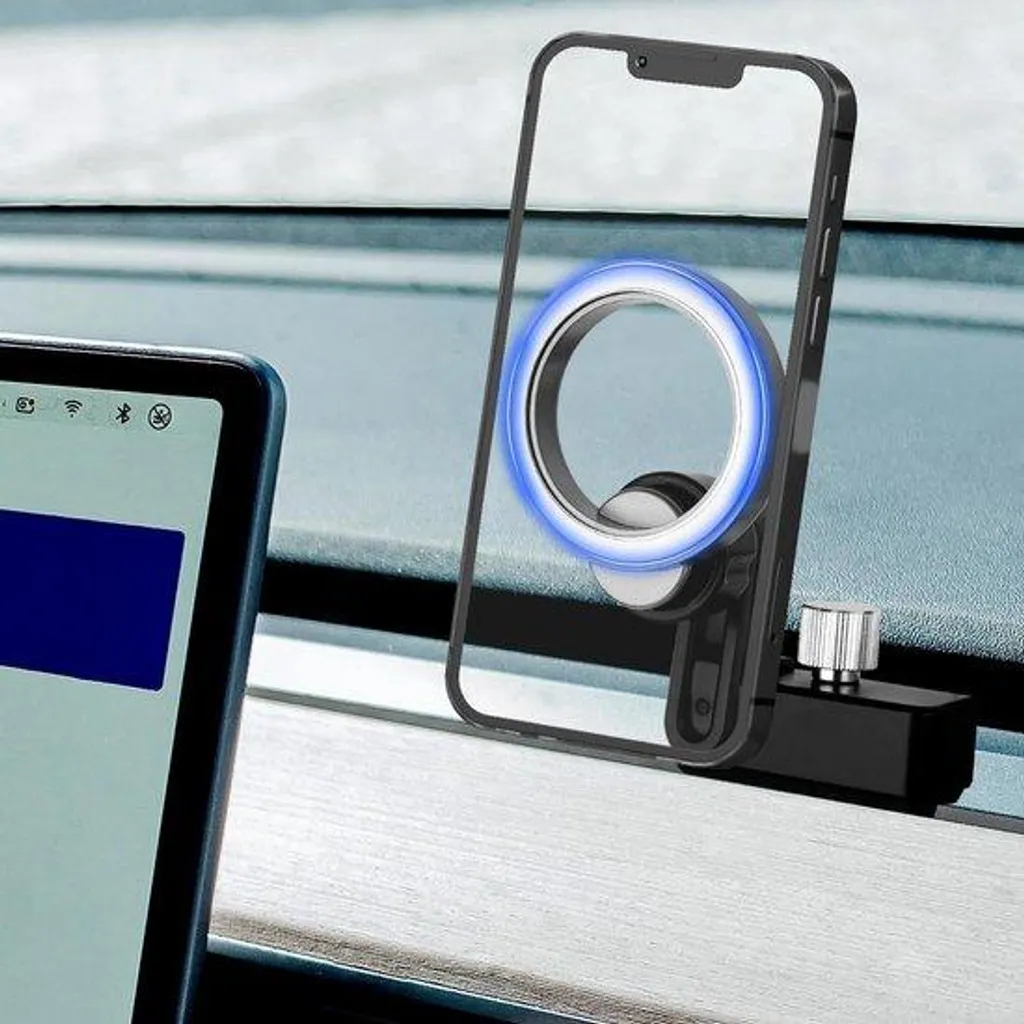 Support Voiture MagSafe Stable sans Rayure - Pour Tesla M3/MY et iPhone