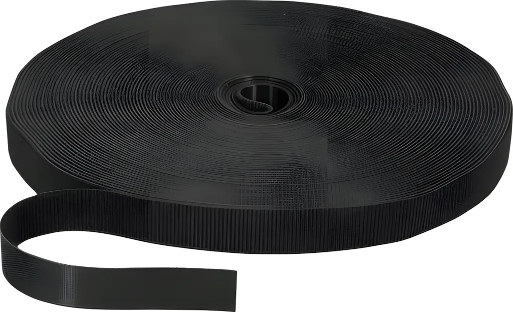 Ruban scratch noir 20mm rouleau 25m, fixation textile souple et réutilisable