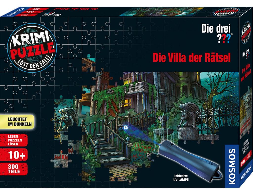 Franckh-Kosmos Krimipuzzle Die drei ??? Die Villa der Immagine del prodotto 