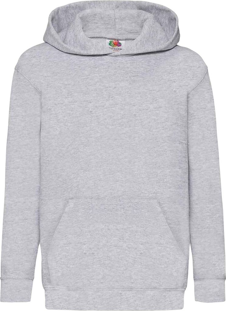 Fruit of the Loom Kinder Kapuzen Pullover Klassik 80/20 RW4838 (9/11 Jahre (140)) (Grau meliert)