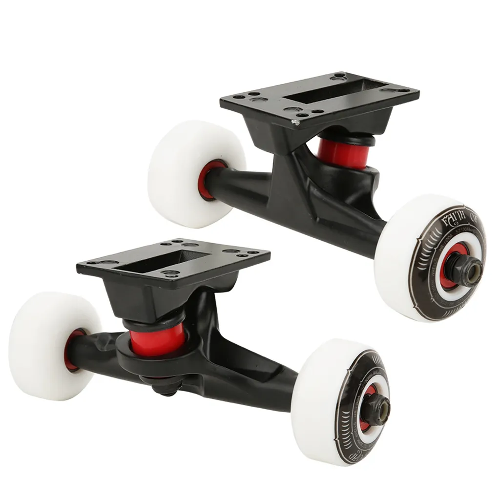 Set de Trucks Skateboard avec Roues à Double Enroulement Ultra Robustes - 7