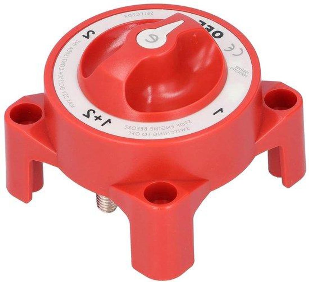 Wasserfeste Hauptschalter 32V 350A - Roter 4-Stand-Schalter für Boote und Wohnmobile