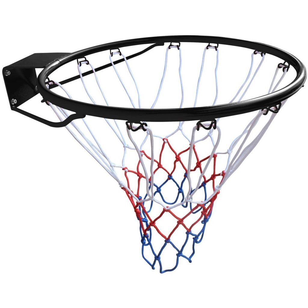 ENERO Basketballnetz für Korb mit 12 Haken, schwarz