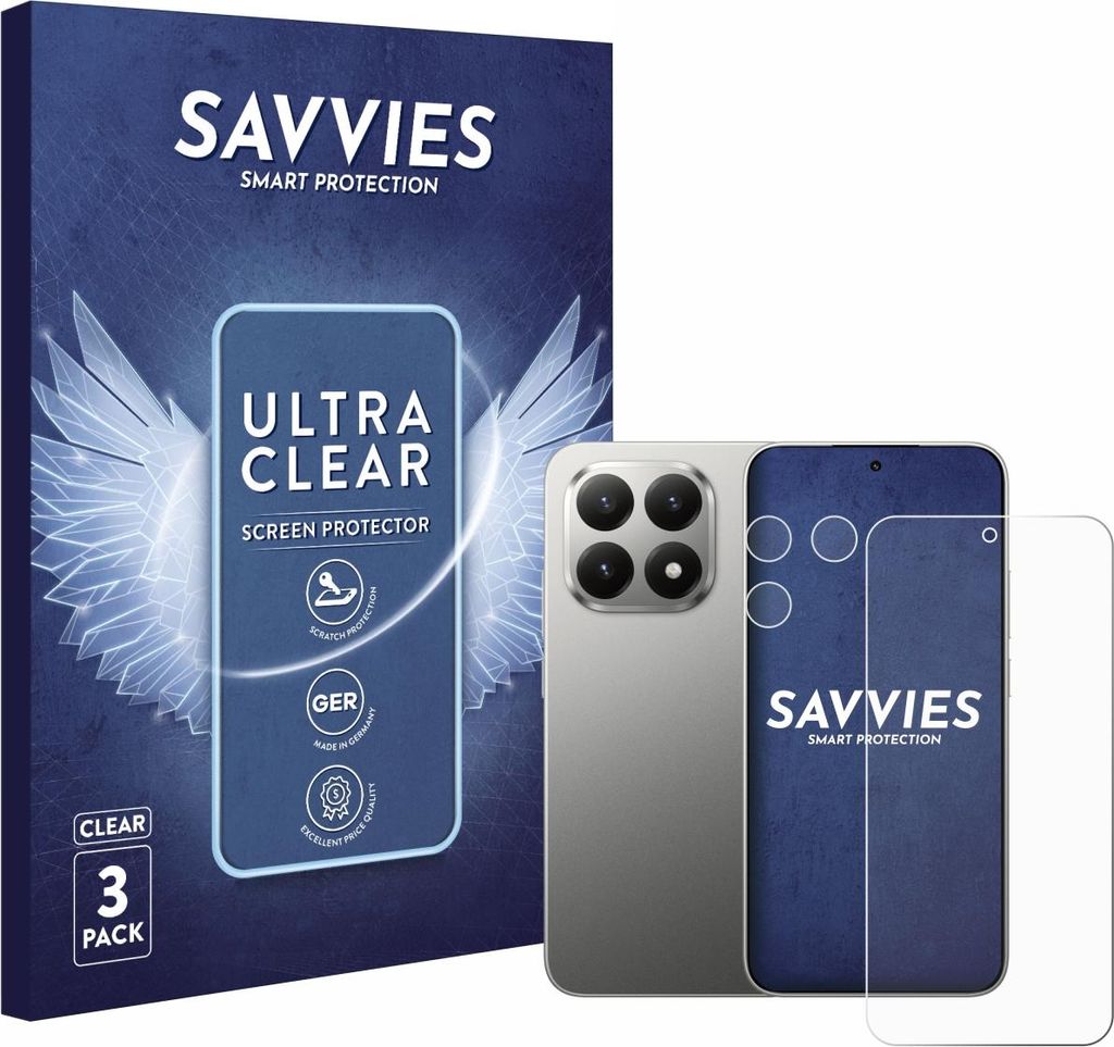 6x Für Xiaomi 15T (Display+Kamera) Schutzfolie Savvies Displayschutz Display Schutz Folie Klar Transparent
