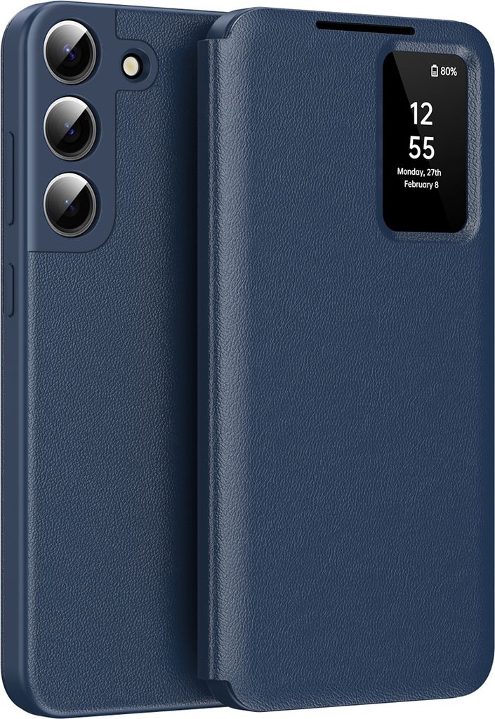 Leder Flip Case für Samsung Galaxy S22, Smart View Fenster Produktbild 