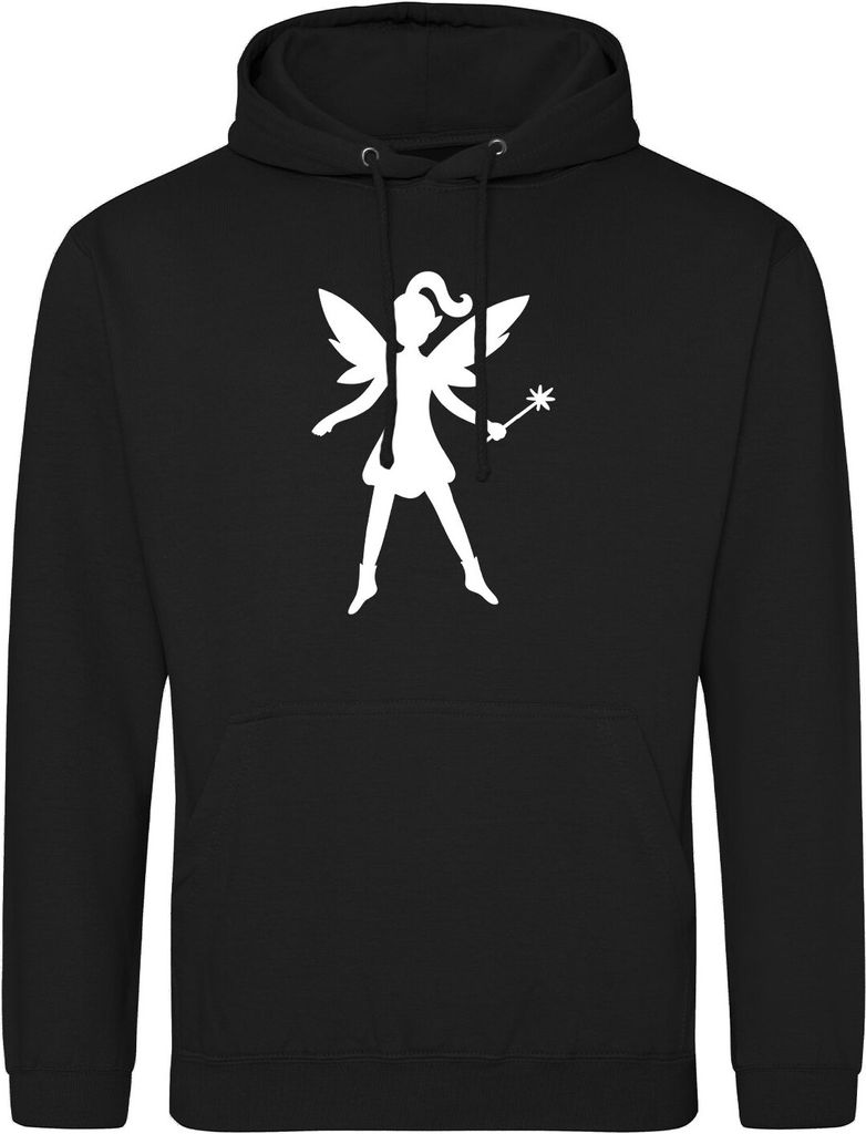 Huuraa Uni Hoodie Fee Fairy XL Deep Black Vegan Sweatshirt Geschenkidee
