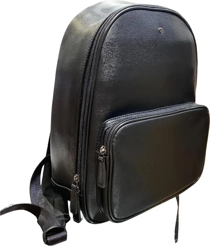 Sac à dos David William Sam zippé robuste contre le mal de dos noir