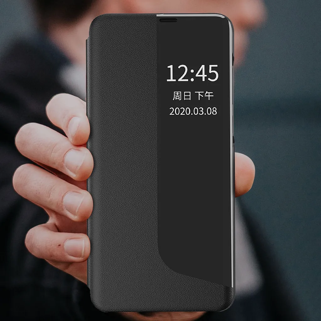 Offerta Custodia Huawei P20 Pro: Smart View Window Flip Stand Nero - 6