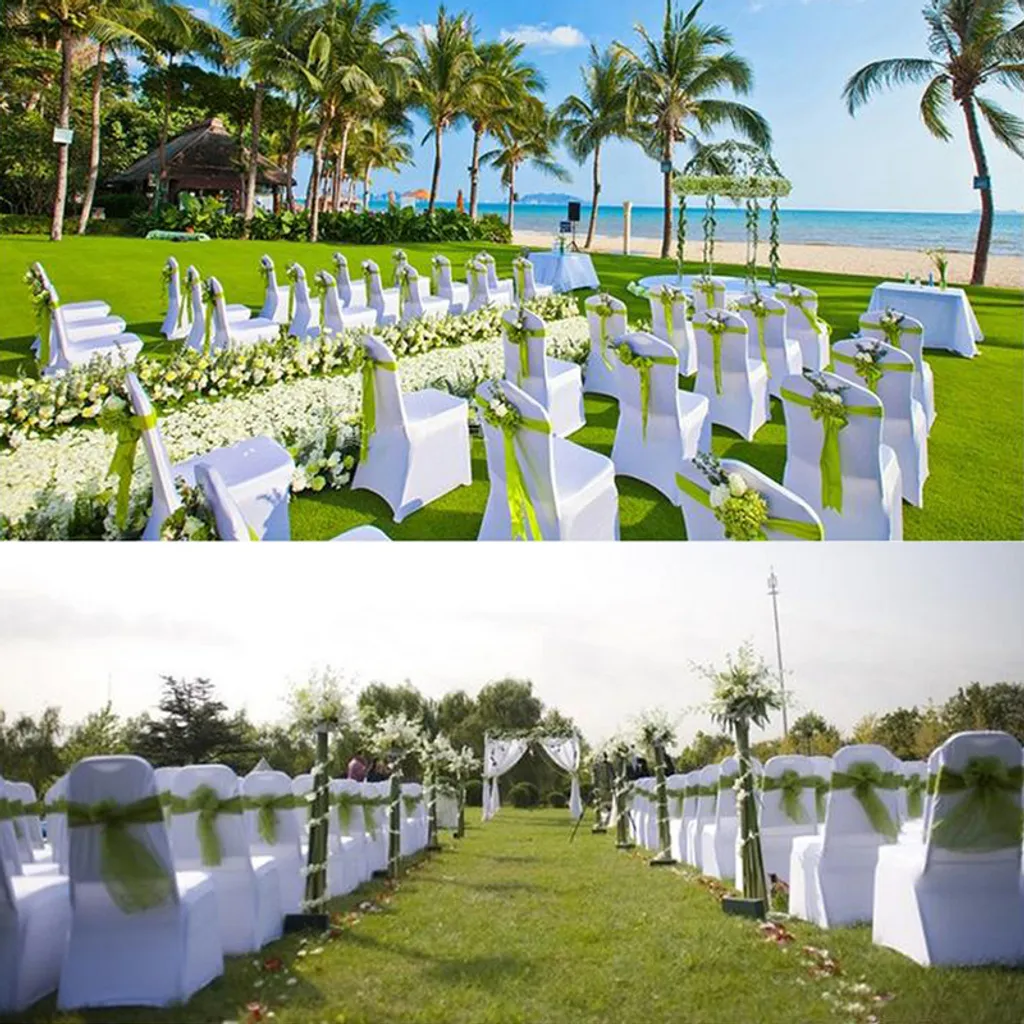 Rénovez vos chaises de fête avec 50 housses extensibles Yakimz blanches