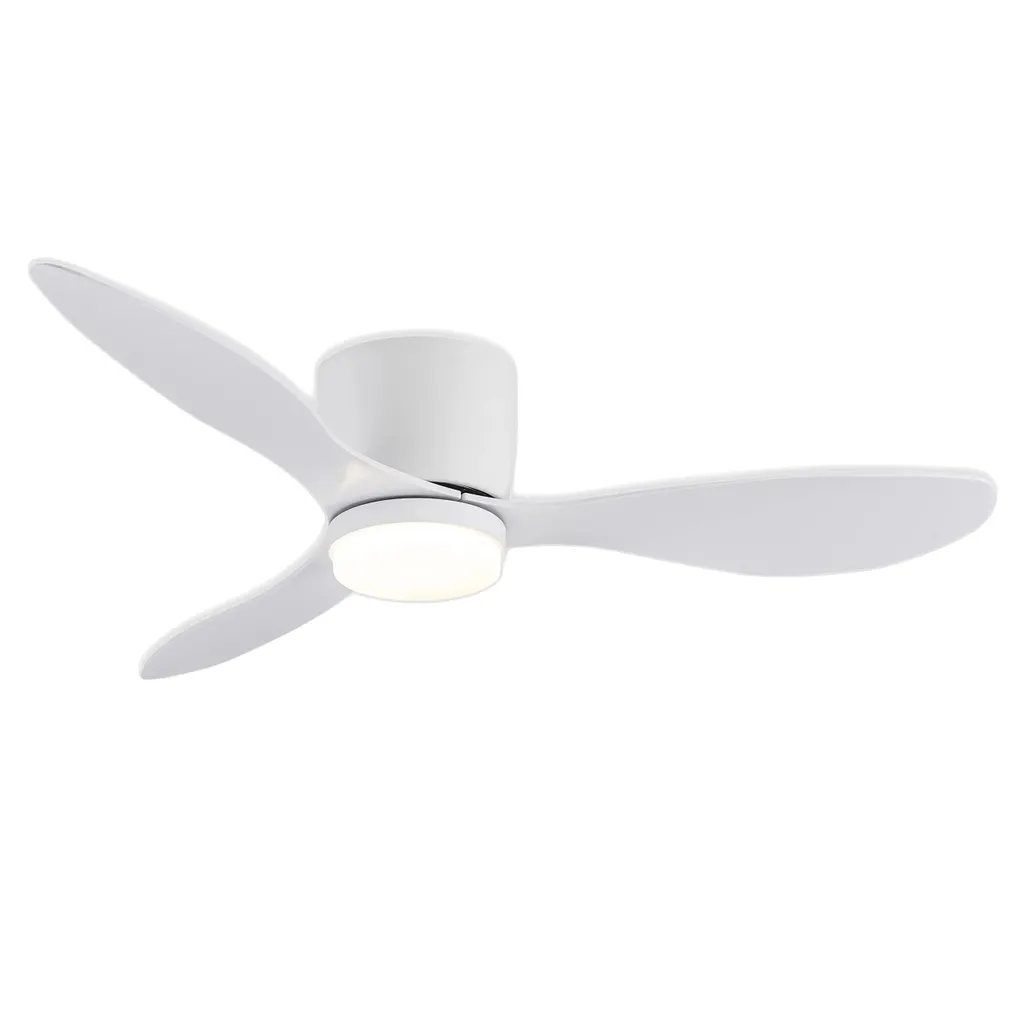Ventilateur de plafond pour chambre 105 cm LED blanc et télécommande