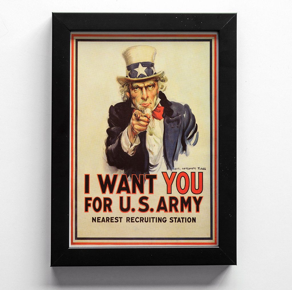 Dekoratives Plakat - Armee Armee Amerika - A2 (42 cm x 59,5 Produktbild 