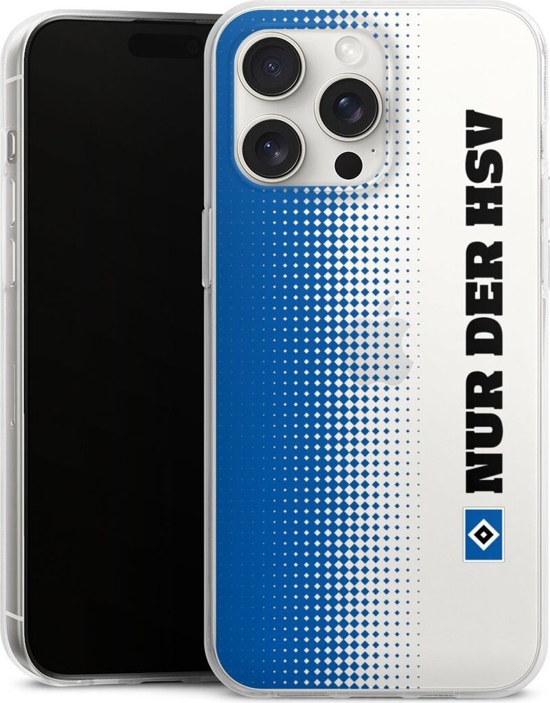 DeinDesign Handyhülle für Apple iPhone 15 Pro Max Silikon Hülle Case Smartphone Schutzhülle HSV Logo transparent