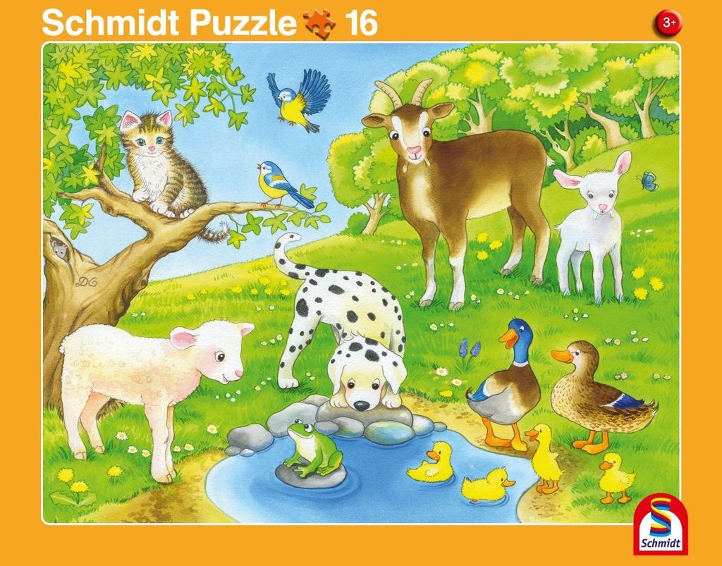 Schmidt Spiele 2er Set Rahmenpuzzles Kuschelige Tierfreunde Produktbild 