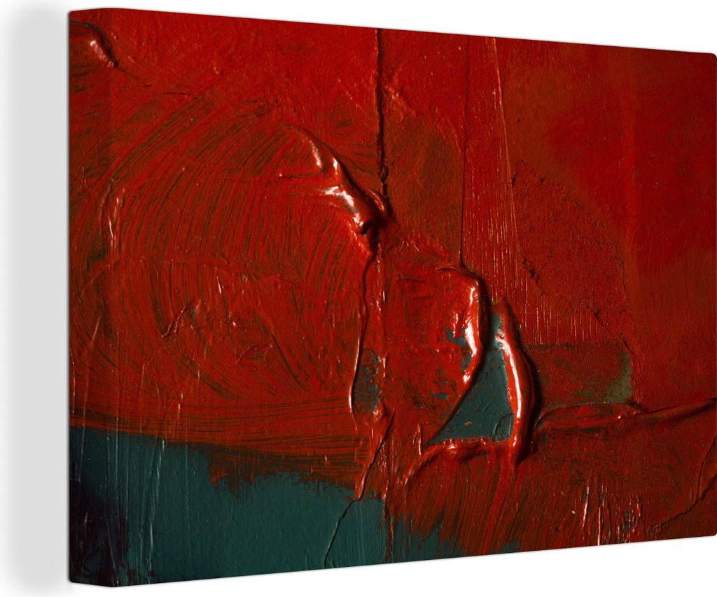 OneMillionCanvasses - Leinwandbilder - 140x90 cm, Mehrfarbig Abstrakt Öl auf Leinwand Hintergrund, Wandbilder Kunstdruck Wanddekoration - Foto a...