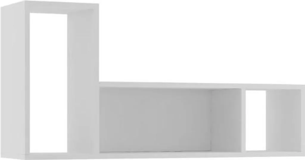 Scaffale a muro Bo0 98x24 cm con 3 scomparti - bianco