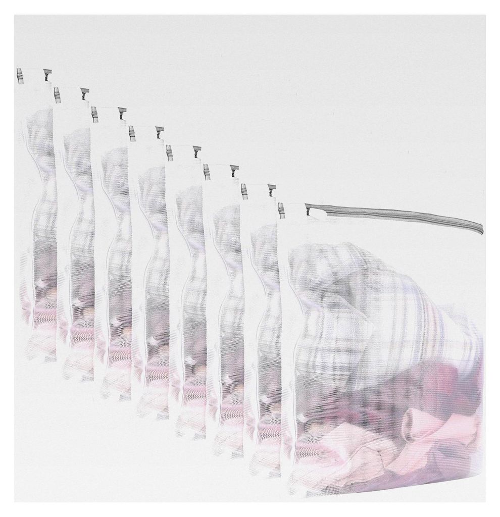 8 Stück Wäschenetze für Waschmaschinen, Wäschesäcke 40 x 30 cm, Kleine Wäschenetze mit Verstecktem Reißverschluss für Feinwäsche, Blusen, ...