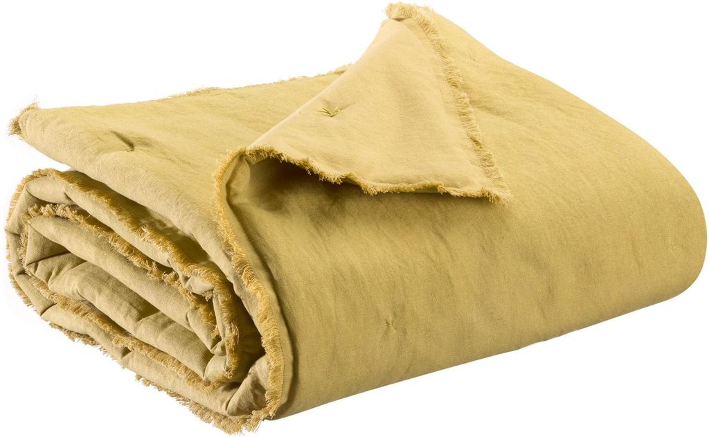 Einfarbige Decke Laly gold 135 x 200 cm Vivaraise