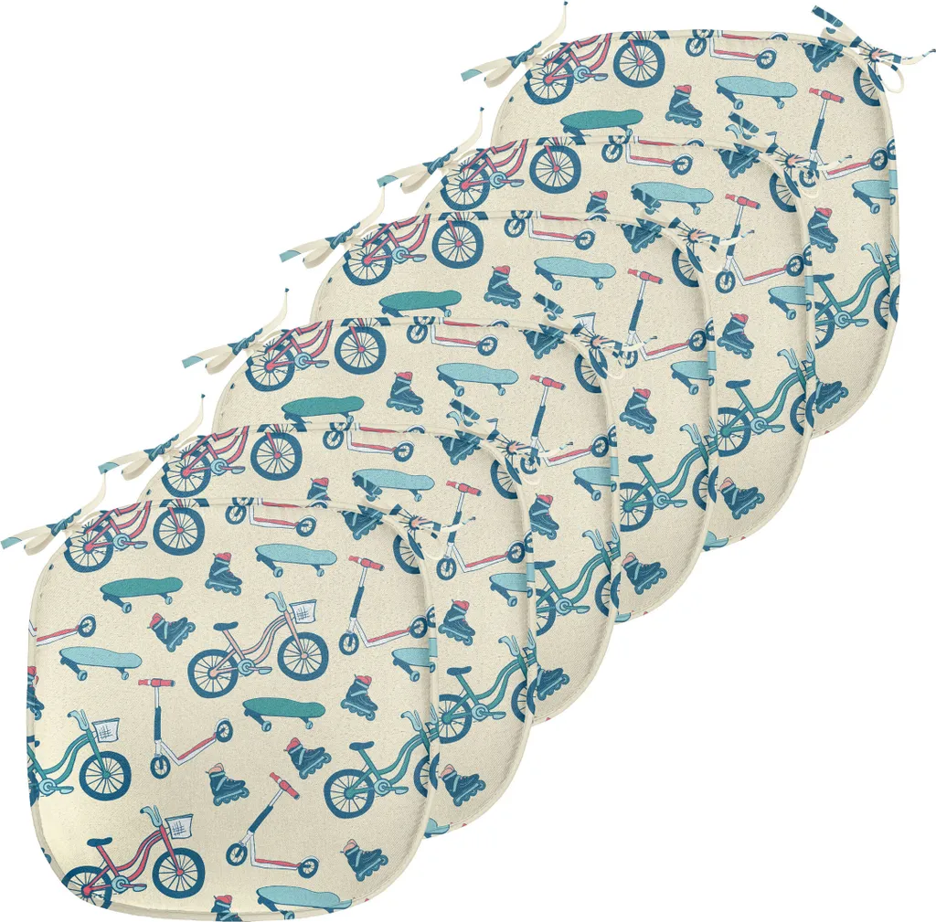 Coussins de Siège Imperméables avec Attaches Décor Roller Sport 40cm