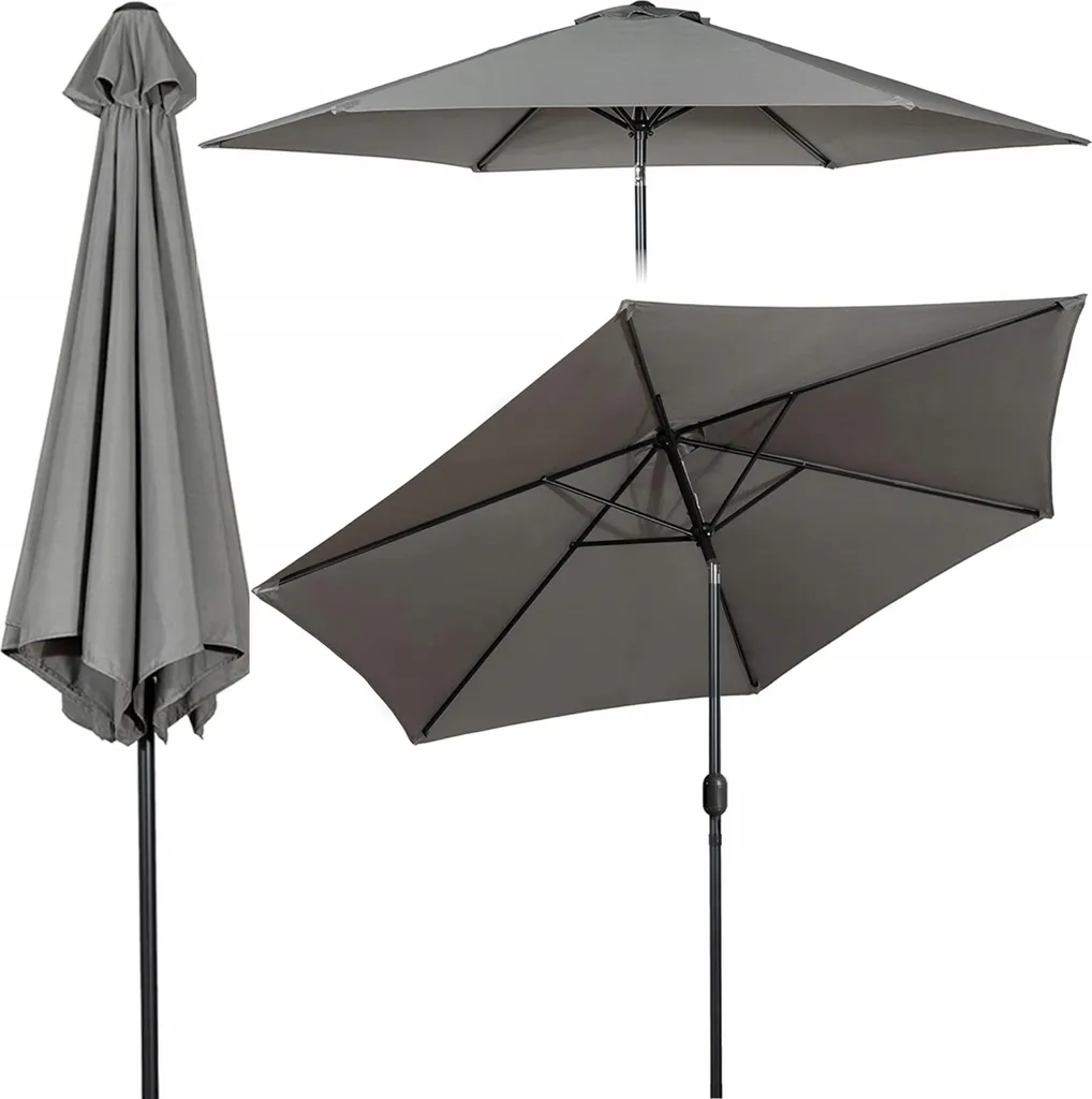 Parasol 270cm Anti-Chaleur et UV pour Profiter de la Plage au Frais