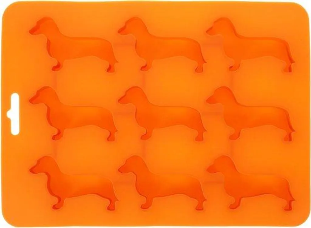 Moule silicone teckel pour glaçons originaux et friandises maison lot de 2