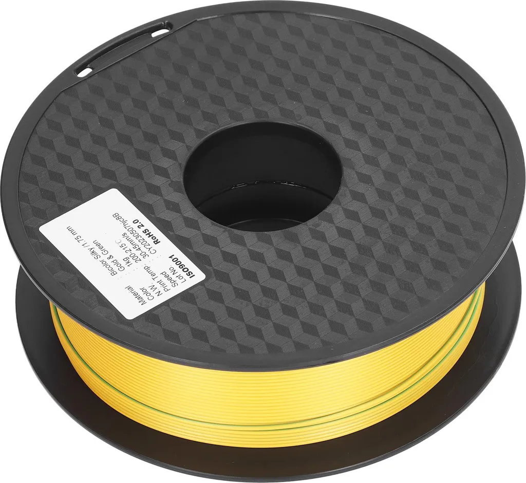Consommable impression 3D filament PLA bicolore satiné mat 1,75mm 1kg