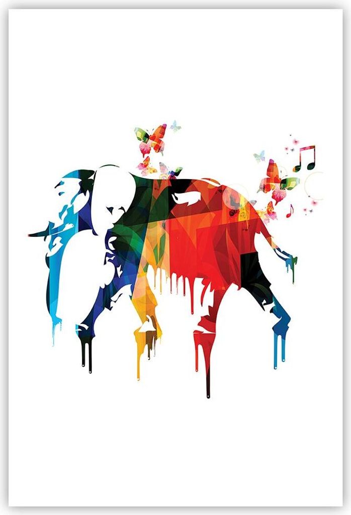 Poster - Poster ohne Rahmen - Elefant Tierwelt Fantasie - 61x91,5 cm - Wand Bild - Wanddeko - Wandbilder - Kunstposter - Wandposter - Bilder - Kuns...