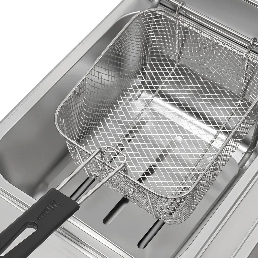 Friteuse classique argentée 4 personnes avec température modulable 2000W