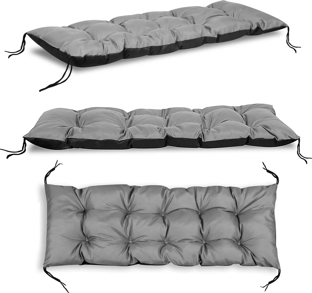 Coussin pour Salon de Jardin en Palette Gris 120x40 cm Extérieur