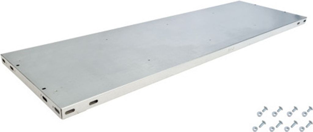 Fachboden ohne Anschlagleiste für Schulte Büro-Fachbodenregal MULTIplus85 Schraubsystem | Fachlast 85kg | BxT 130x30cm | Verzinkt