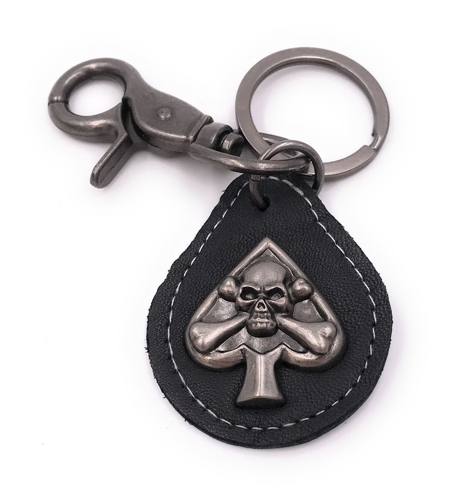 Schlüsselanhänger Schlüssel-Anhänger Totenkopf Bronze 