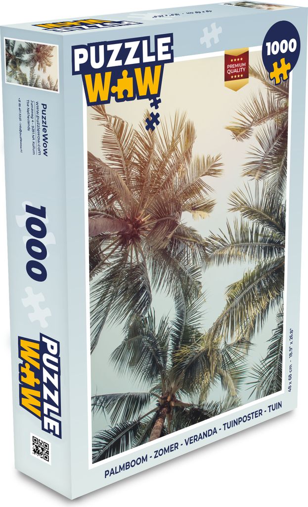 MuchoWow Puzzle 1000 Teile Palme - Sommer - Tropisch - Spielzeug - Alt und Jung - Spiele - Puzzeln