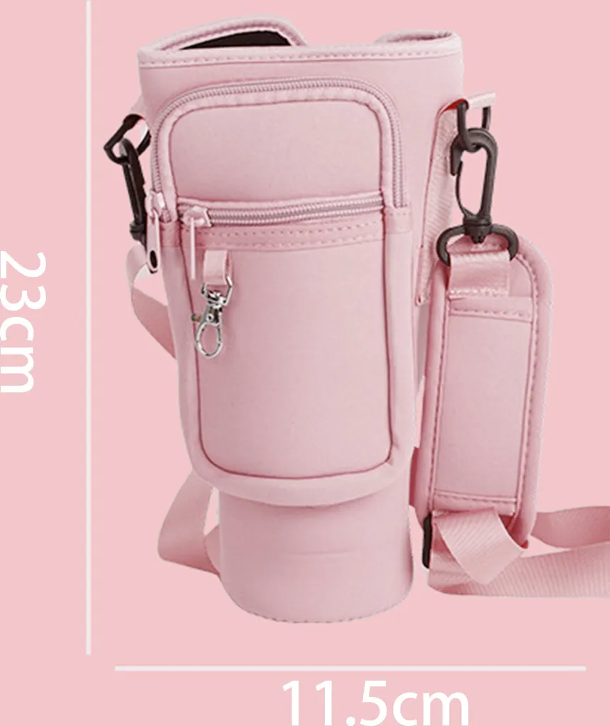 Custodia Tecnica Stanley 40oz Rosa - Tracolla e Tasca Essentials - 2