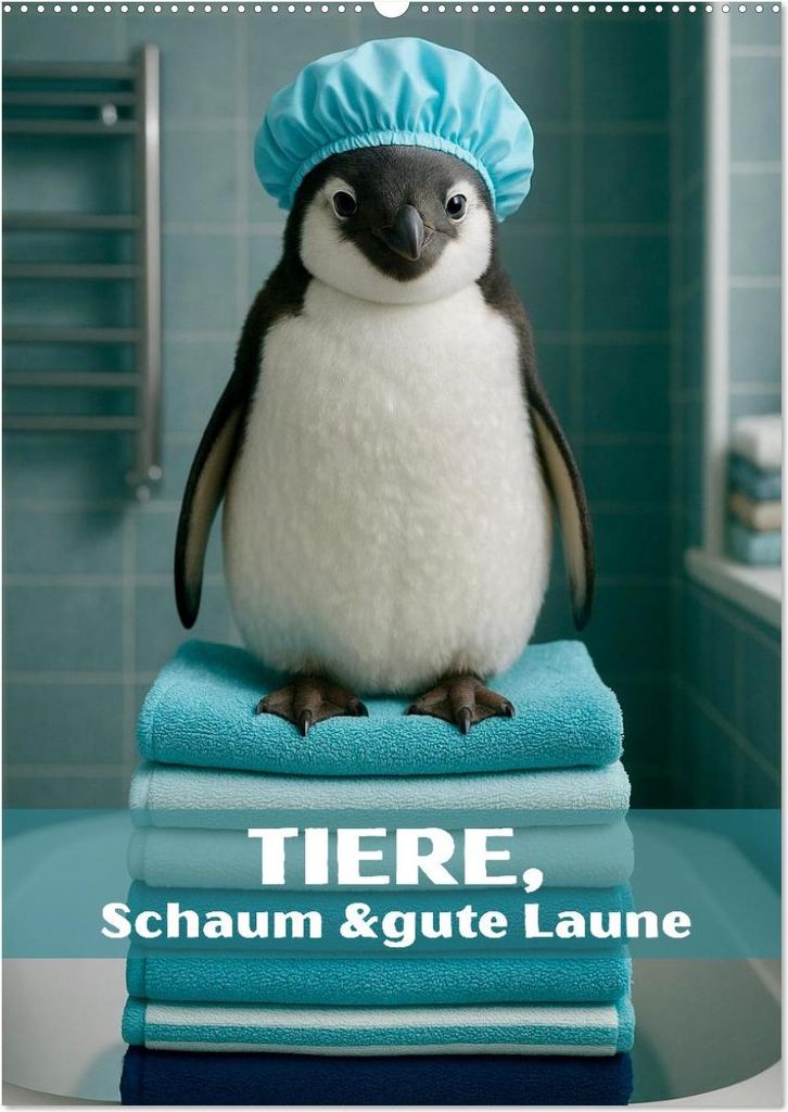 Tiere, Schaum und gute Laune (Wandkalender 2027 DIN A2 hoch), CALVENDO Monatskalender