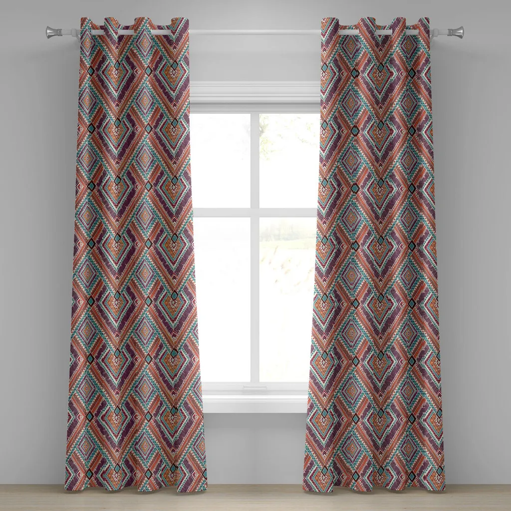 ABAKUHAUS Tenda Decorativa 280x225cm | Pattern Etnico Tribale Viola