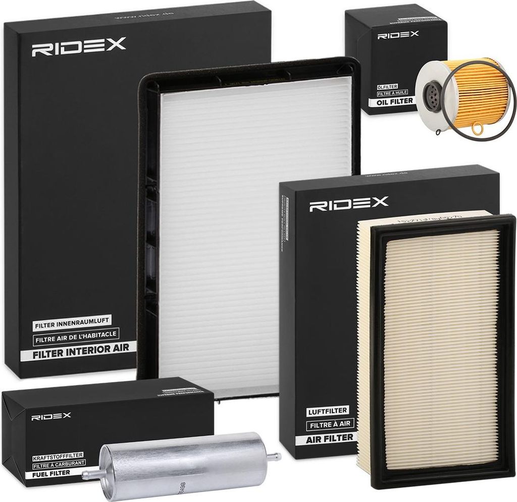 RIDEX Filterset Inspektionspaket Filtersatz für BMW 3 Limousine (E36) 3 Coupe (E36) 3 Cabrio (E36) 3 Touring (E36) 3 Touring (E30)