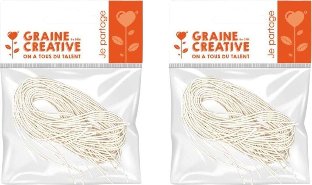 20 weiße Gummibänder für Masken 60 cm