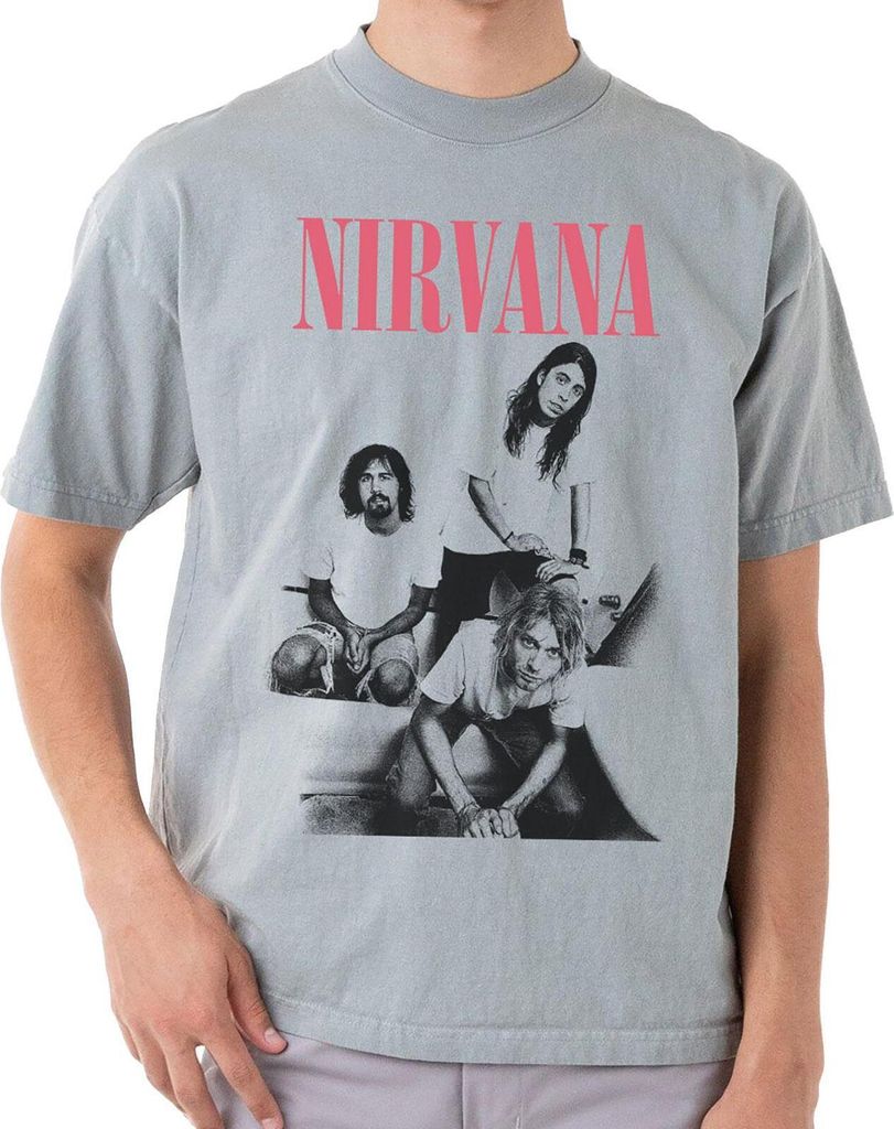 Nirvana - "Bathroom" T-Shirt für Herren/Damen Uni RO358 (XXL) (Grau)